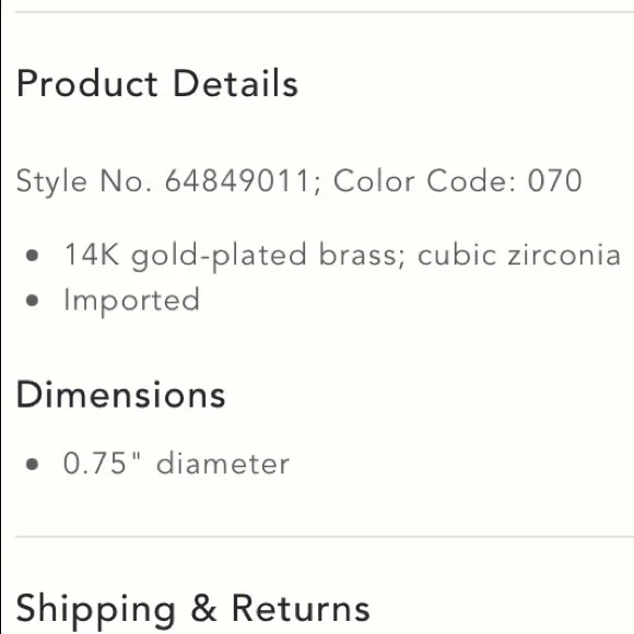 NWT Stone Huggie hoop earrings - Picture 4 of 6